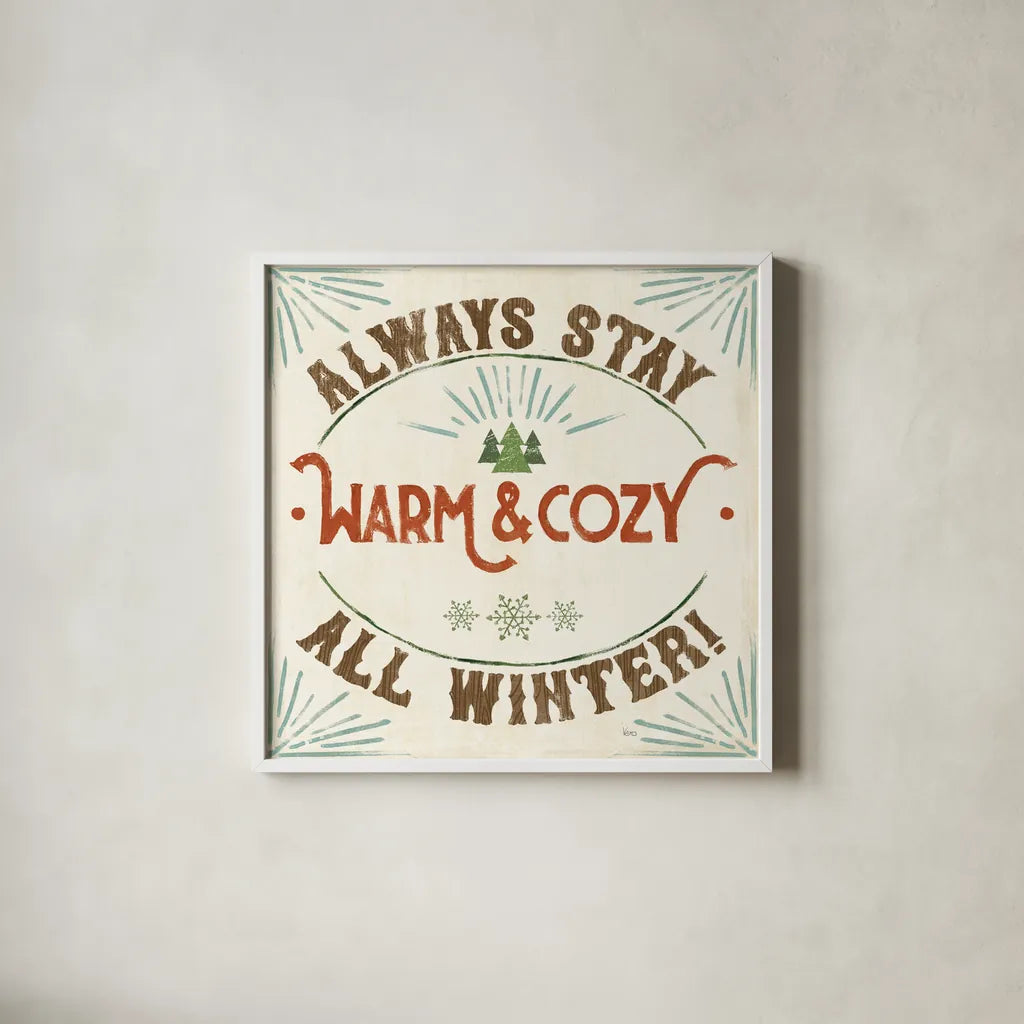 Holiday Likeness VII Wood by Veronique Charron. Shown in a crisp white glass frame for a clean and minimalist style. Available as an archival giclee rolled canvas, fine art paper, or poster print. SKU 65773a.