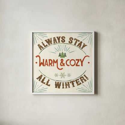 Holiday Likeness VII Wood by Veronique Charron. Shown in a crisp white glass frame for a clean and minimalist style. Available as an archival giclee rolled canvas, fine art paper, or poster print. SKU 65773a.