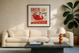 Holiday Patina I by Veronique Charron. Displayed in a glass frame with matte in a clean modern living room. Available as an archival giclee rolled canvas, fine art paper, or poster print. SKU 102879a.