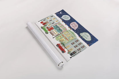 Hometown Holiday I by Veronique Charron. shown as a rolled paper print. Available as archival giclee rolled canvas, fine art paper, or poster print. SKU 60896i.