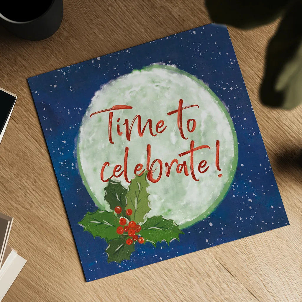 Hometown Holiday IV by Veronique Charron. Shown as a detailed flat fine art print, highlighting archival giclee quality. Available as an archival giclee rolled canvas, fine art paper, or poster print. SKU 60899a.