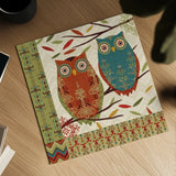Hoot I by Veronique Charron. Shown as a detailed flat fine art print, highlighting archival giclee quality. Available as an archival giclee rolled canvas, fine art paper, or poster print. SKU 11840a.