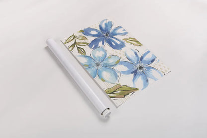 Indigo Tones I by Veronique Charron. shown as a rolled paper print. Available as archival giclee rolled canvas, fine art paper, or poster print. SKU 84365i.