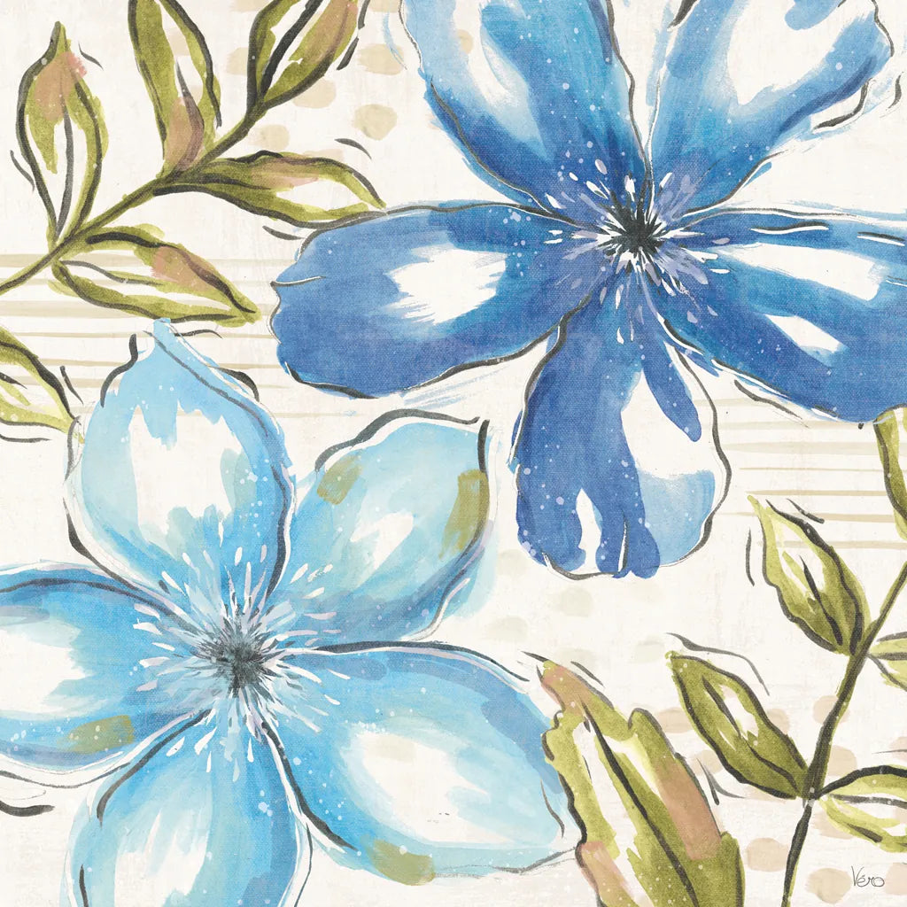 Indigo Tones III by Veronique Charron. SKU 84367a. Archival Giclee Fine art print for wall decor.