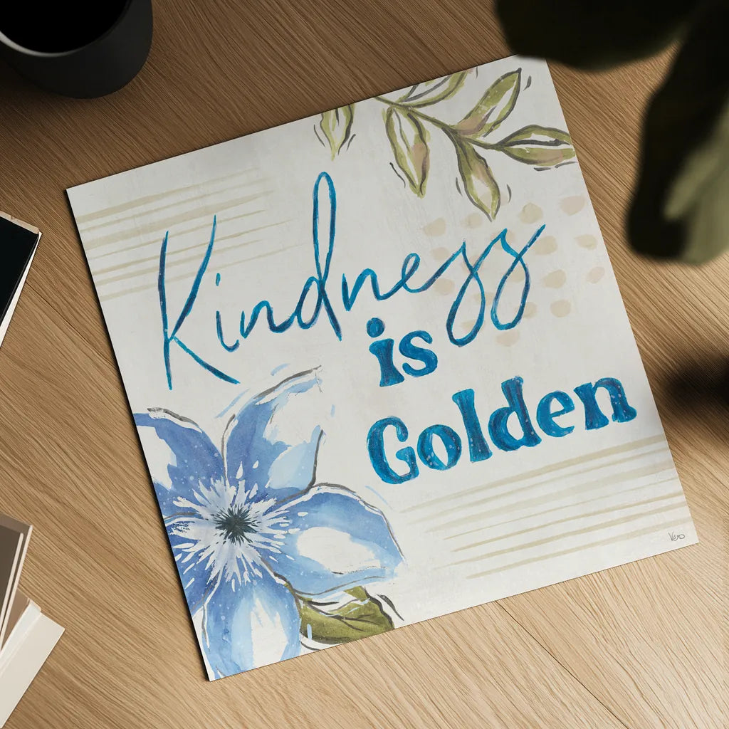 Indigo Tones IV by Veronique Charron. Shown as a detailed flat fine art print, highlighting archival giclee quality. Available as an archival giclee rolled canvas, fine art paper, or poster print. SKU 84368a.