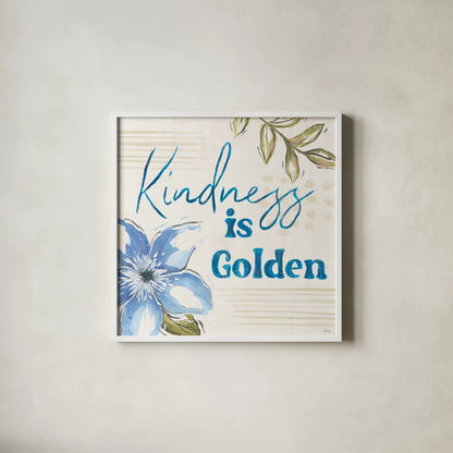 Indigo Tones IV by Veronique Charron. Shown in a crisp white glass frame for a clean and minimalist style. Available as an archival giclee rolled canvas, fine art paper, or poster print. SKU 84368a.