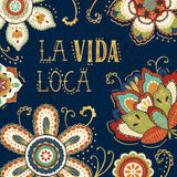 La Vida Loca II Blue by Veronique Charron. SKU 39490a. Archival Giclee Fine art print for wall decor.