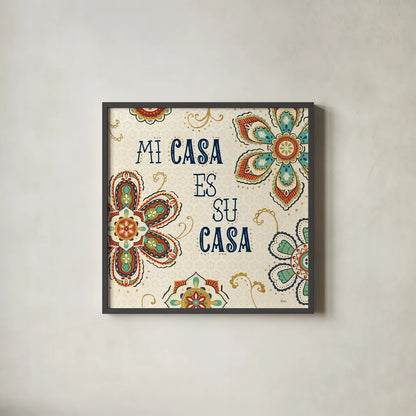 La Vida Loca III by Veronique Charron. Shown in a sleek black glass frame for a contemporary gallery look. Available as an archival giclee rolled canvas, fine art paper, or poster print. SKU 39482a.