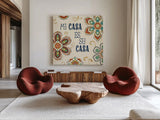 La Vida Loca III by Veronique Charron. Shown as extra-large giant wall art in a modern living room. Available as an archival giclee rolled canvas, fine art paper, or poster print. SKU 39482a.