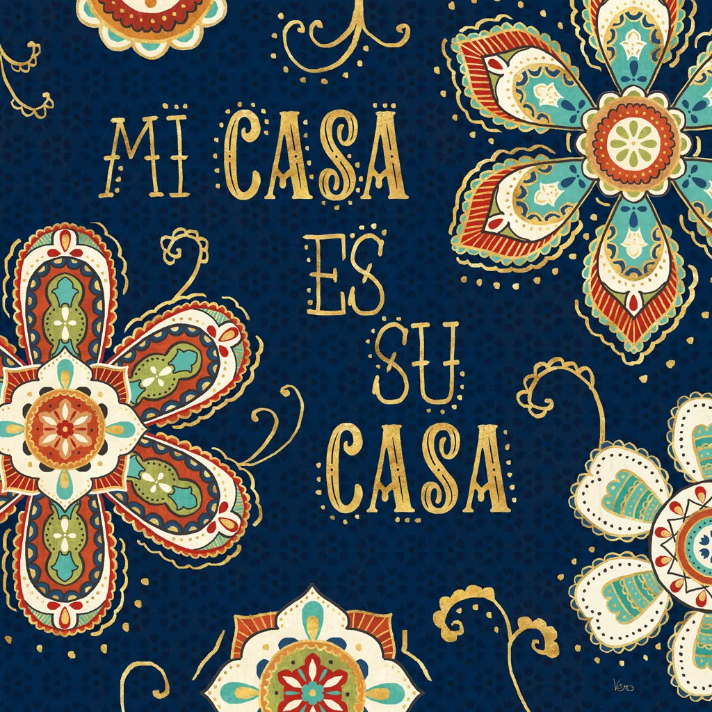 La Vida Loca III Blue by Veronique Charron. SKU 39491a. Archival Giclee Fine art print for wall decor.