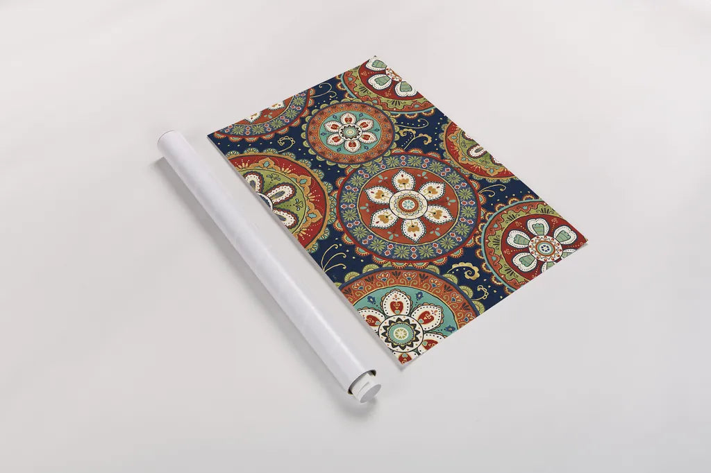 La Vida Loca IX Blue by Veronique Charron. shown as a rolled paper print. Available as archival giclee rolled canvas, fine art paper, or poster print. SKU 39495i.