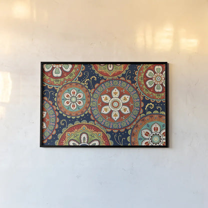 La Vida Loca IX Blue by Veronique Charron. shown as a paper print in a black flame. Available as a archival giclee rolled canvas, fine art paper, or poster print. SKU 39495i.