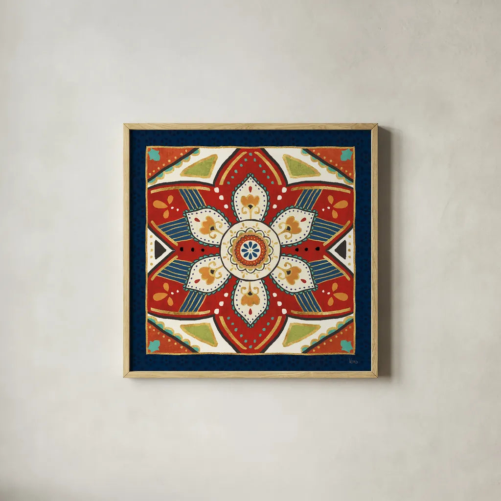 La Vida Loca VII by Veronique Charron. Shown in a natural wood glass frame for a timeless modern aesthetic. Available as an archival giclee rolled canvas, fine art paper, or poster print. SKU 39486a.