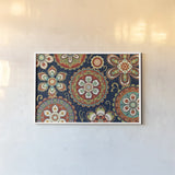 La Vida Loca VIII Blue by Veronique Charron. shown as a paper print in a white frame. Available as a archival giclee rolled canvas, fine art paper, or poster print. SKU 39494i.