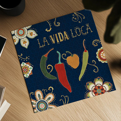 La Vida Loca X by Veronique Charron. Shown as a detailed flat fine art print, highlighting archival giclee quality. Available as an archival giclee rolled canvas, fine art paper, or poster print. SKU 43148a.