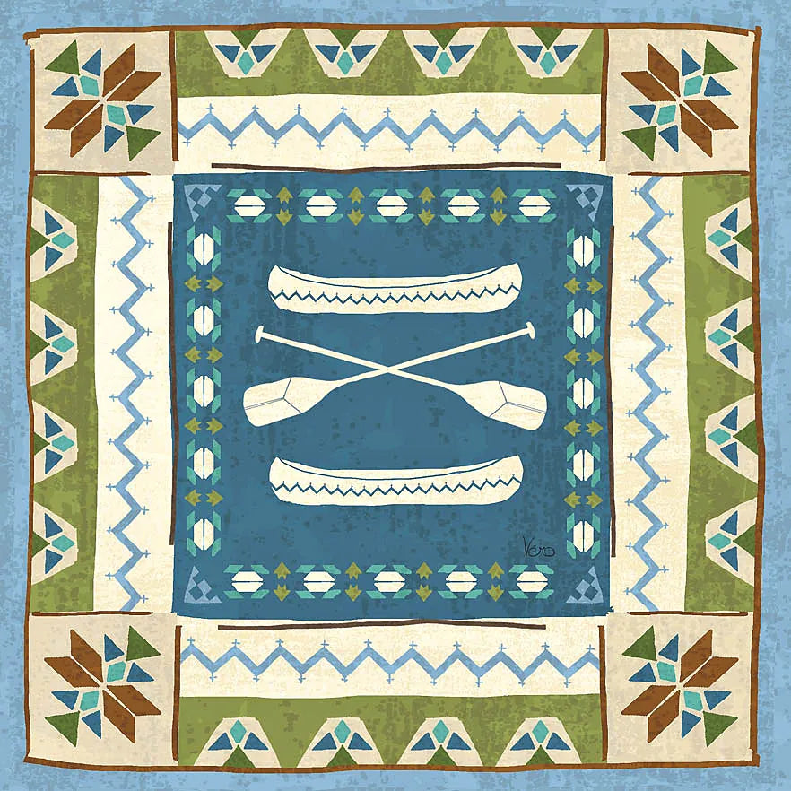 Lake Retreat Tile III by Veronique Charron. SKU 20329a. Archival Giclee Fine art print for wall decor.