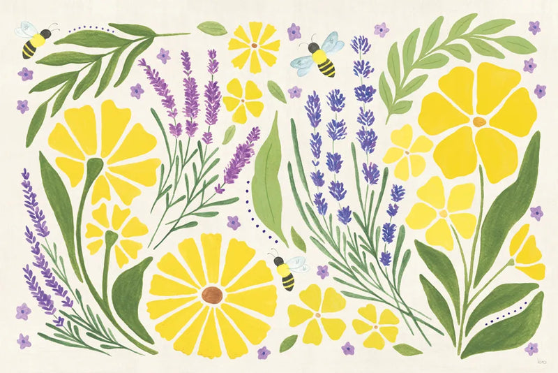 Lavender Garden I by Veronique Charron. SKU 94236i. Archival Giclee Fine art print for wall decor.