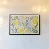 Lavender Garden I by Veronique Charron. shown as a paper print in a black flame. Available as a archival giclee rolled canvas, fine art paper, or poster print. SKU 94236i.