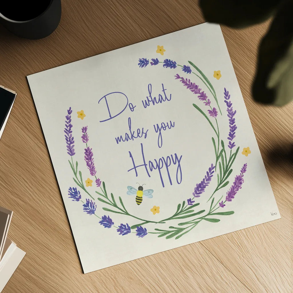 Lavender Garden IV by Veronique Charron. Shown as a detailed flat fine art print, highlighting archival giclee quality. Available as an archival giclee rolled canvas, fine art paper, or poster print. SKU 94241a.