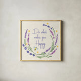 Lavender Garden IV by Veronique Charron. Shown in a natural wood glass frame for a timeless modern aesthetic. Available as an archival giclee rolled canvas, fine art paper, or poster print. SKU 94241a.