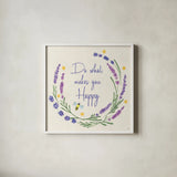 Lavender Garden IV by Veronique Charron. Shown in a crisp white glass frame for a clean and minimalist style. Available as an archival giclee rolled canvas, fine art paper, or poster print. SKU 94241a.