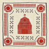 Little Red Farm Tile I by Veronique Charron. SKU 16893a. Archival Giclee Fine art print for wall decor.