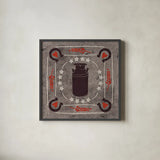 Little Red Farm Tile II by Veronique Charron. Shown in a sleek black glass frame for a contemporary gallery look. Available as an archival giclee rolled canvas, fine art paper, or poster print. SKU 16894a.