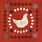 Little Red Farm Tile III by Veronique Charron. SKU 16895a. Archival Giclee Fine art print for wall decor.