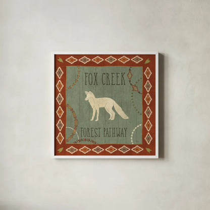 Lodge Resort IV by Veronique Charron. Shown in a crisp white glass frame for a clean and minimalist style. Available as an archival giclee rolled canvas, fine art paper, or poster print. SKU 20288a.