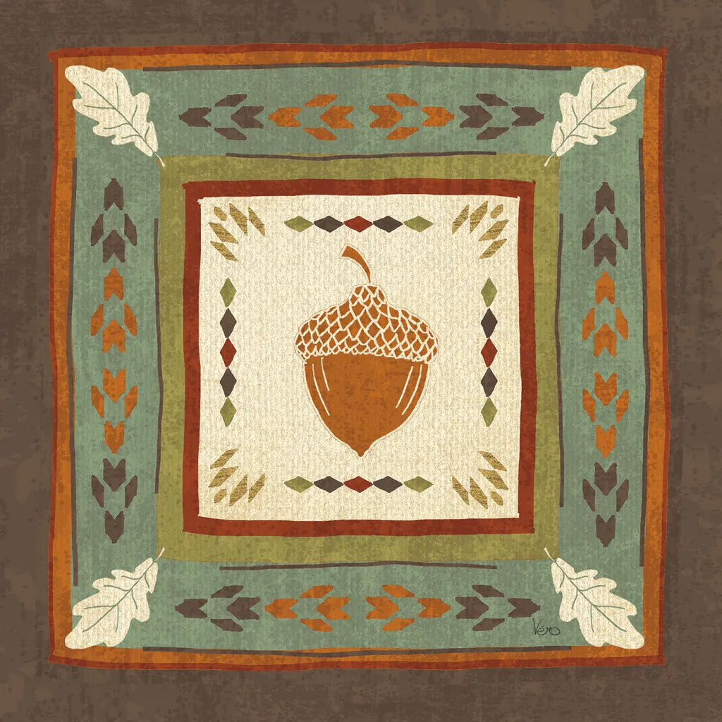 Lodge Resort Tile II by Veronique Charron. SKU 20281a. Archival Giclee Fine art print for wall decor.