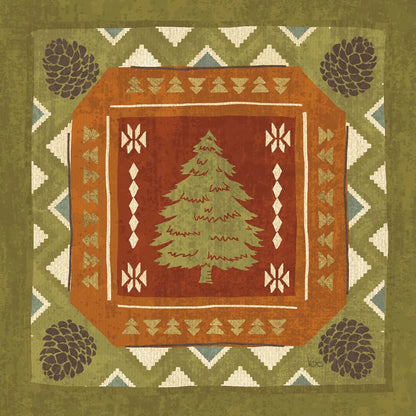 Lodge Resort Tile III by Veronique Charron. SKU 20282a. Archival Giclee Fine art print for wall decor.