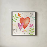 Love Connection I by Veronique Charron. Shown in a sleek black glass frame for a contemporary gallery look. Available as an archival giclee rolled canvas, fine art paper, or poster print. SKU 87042a.
