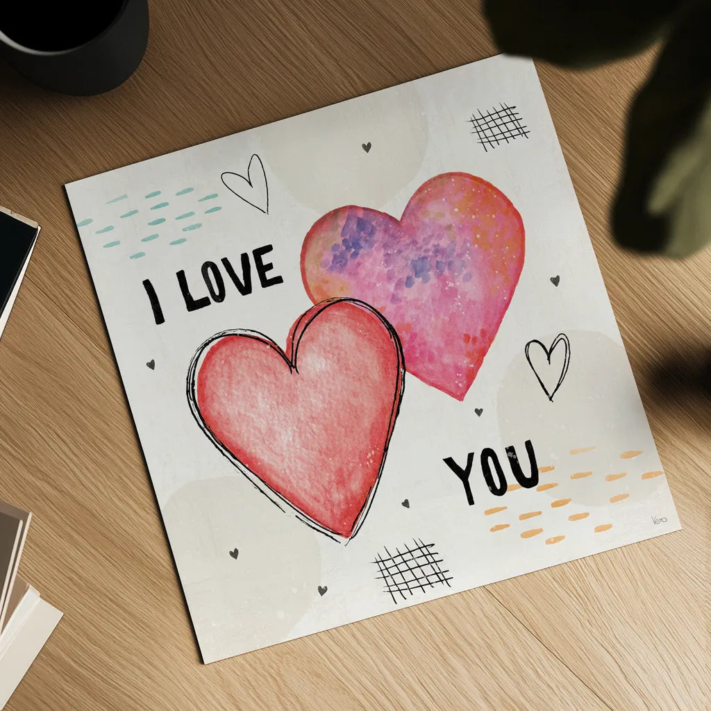 Love Connection II by Veronique Charron. Shown as a detailed flat fine art print, highlighting archival giclee quality. Available as an archival giclee rolled canvas, fine art paper, or poster print. SKU 87043a.