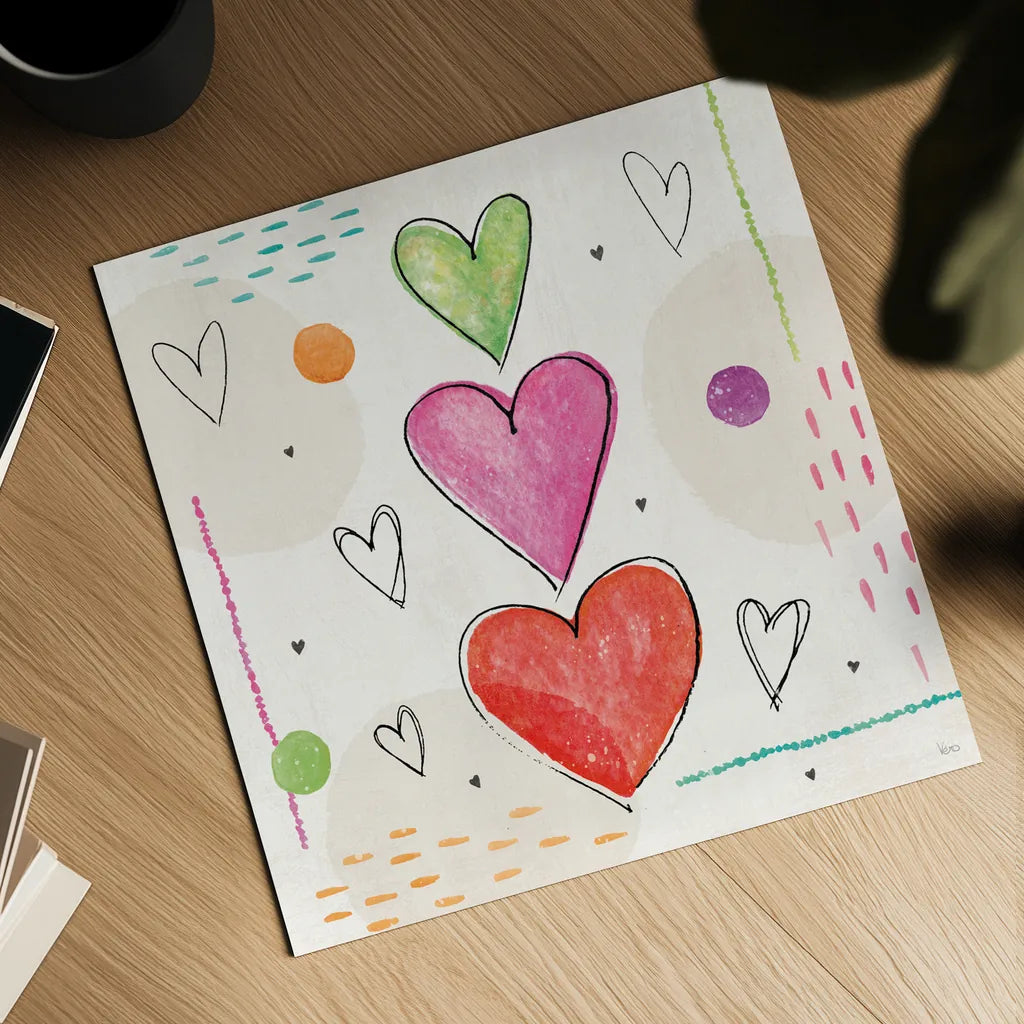 Love Connection III by Veronique Charron. Shown as a detailed flat fine art print, highlighting archival giclee quality. Available as an archival giclee rolled canvas, fine art paper, or poster print. SKU 87044a.