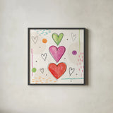 Love Connection III by Veronique Charron. Shown in a sleek black glass frame for a contemporary gallery look. Available as an archival giclee rolled canvas, fine art paper, or poster print. SKU 87044a.