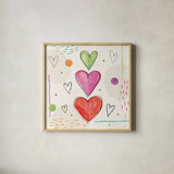 Love Connection III by Veronique Charron. Shown in a natural wood glass frame for a timeless modern aesthetic. Available as an archival giclee rolled canvas, fine art paper, or poster print. SKU 87044a.