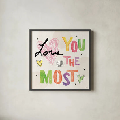 Love Connection V by Veronique Charron. Shown in a sleek black glass frame for a contemporary gallery look. Available as an archival giclee rolled canvas, fine art paper, or poster print. SKU 87046a.