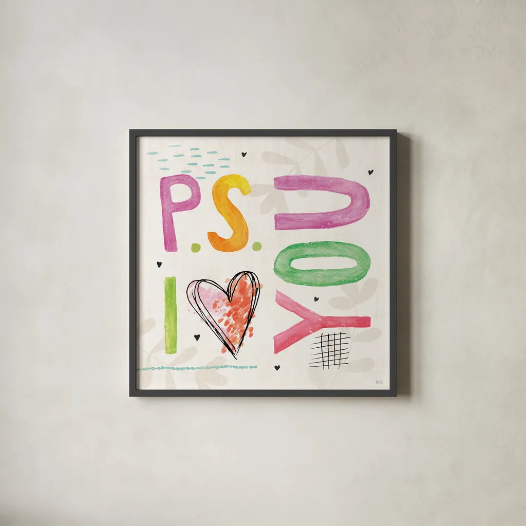 Love Connection VI by Veronique Charron. Shown in a sleek black glass frame for a contemporary gallery look. Available as an archival giclee rolled canvas, fine art paper, or poster print. SKU 87047a.