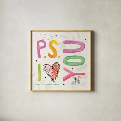 Love Connection VI by Veronique Charron. Shown in a natural wood glass frame for a timeless modern aesthetic. Available as an archival giclee rolled canvas, fine art paper, or poster print. SKU 87047a.