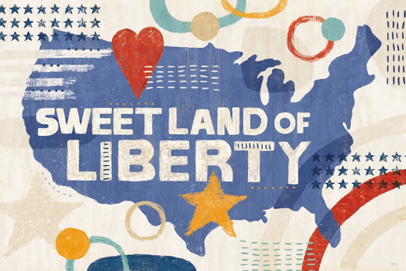 Love and Liberty I by Veronique Charron. SKU 72883i. Archival Giclee Fine art print for wall decor.