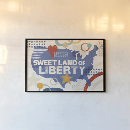 Love and Liberty I by Veronique Charron. shown as a paper print in a black flame. Available as a archival giclee rolled canvas, fine art paper, or poster print. SKU 72883i.