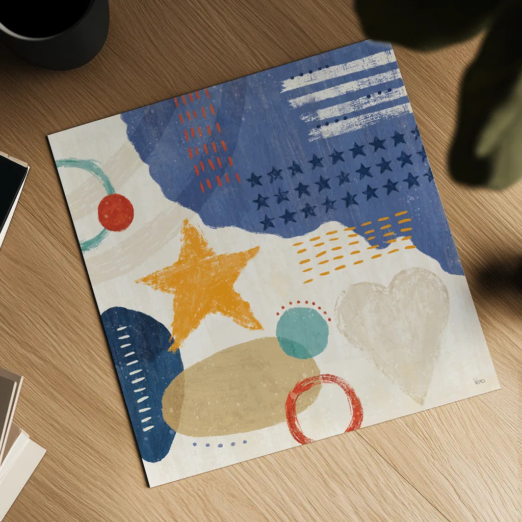 Love and Liberty II by Veronique Charron. Shown as a detailed flat fine art print, highlighting archival giclee quality. Available as an archival giclee rolled canvas, fine art paper, or poster print. SKU 72884a.