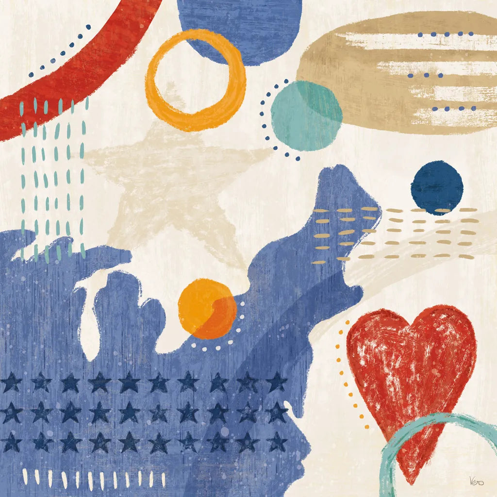 Love and Liberty III by Veronique Charron. SKU 72885a. Archival Giclee Fine art print for wall decor.