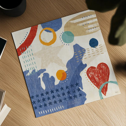 Love and Liberty III by Veronique Charron. Shown as a detailed flat fine art print, highlighting archival giclee quality. Available as an archival giclee rolled canvas, fine art paper, or poster print. SKU 72885a.