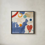 Love and Liberty III by Veronique Charron. Shown in a sleek black glass frame for a contemporary gallery look. Available as an archival giclee rolled canvas, fine art paper, or poster print. SKU 72885a.