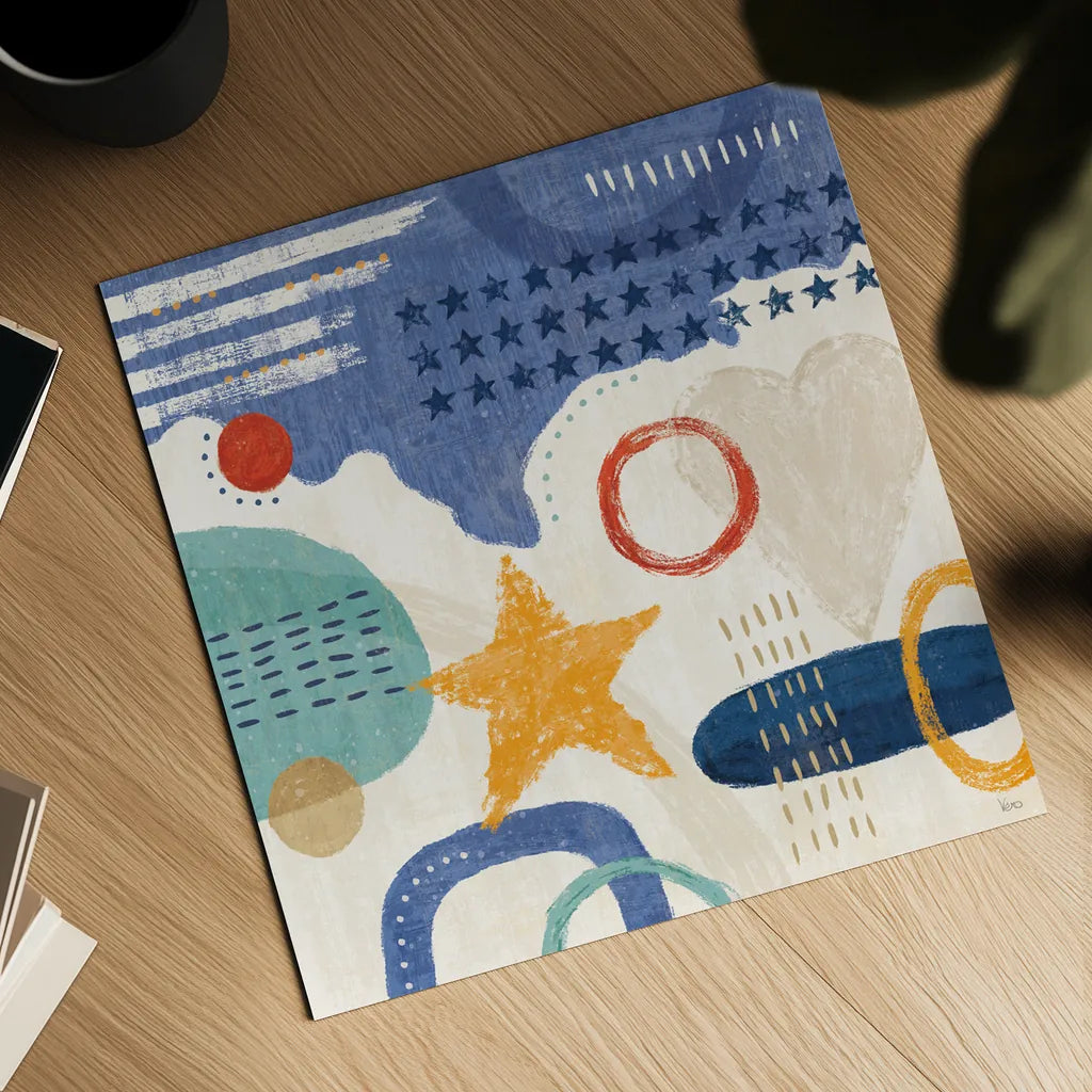 Love and Liberty IV by Veronique Charron. Shown as a detailed flat fine art print, highlighting archival giclee quality. Available as an archival giclee rolled canvas, fine art paper, or poster print. SKU 72886a.