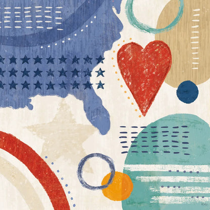 Love and Liberty V by Veronique Charron. SKU 72887a. Archival Giclee Fine art print for wall decor.