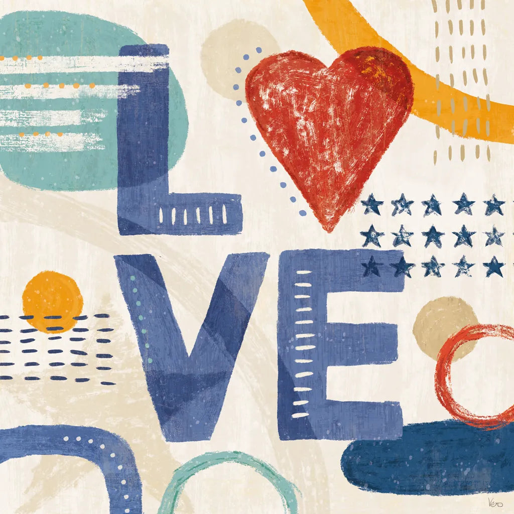 Love and Liberty VI by Veronique Charron. SKU 72888a. Archival Giclee Fine art print for wall decor.