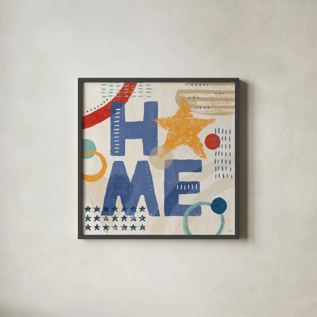 Love and Liberty VII by Veronique Charron. Shown in a sleek black glass frame for a contemporary gallery look. Available as an archival giclee rolled canvas, fine art paper, or poster print. SKU 72889a.