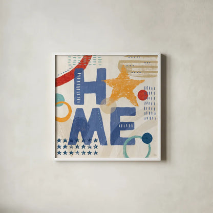 Love and Liberty VII by Veronique Charron. Shown in a crisp white glass frame for a clean and minimalist style. Available as an archival giclee rolled canvas, fine art paper, or poster print. SKU 72889a.